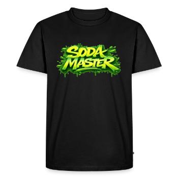 SODA MASTER - Men's Premium Organic T-Shirt - black - Front - Nico (187cm)
