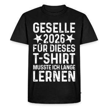 T-shirt Journeyman 2026 cadeau Long Learning Grunge - T-shirt Premium bio Homme - noir - Devant - Nico (187cm)