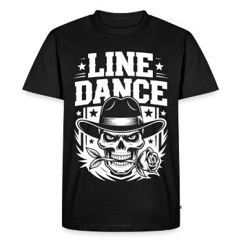 Squelette de danse en ligne avec Rose - T-shirt Premium bio Homme - noir - Devant - Nico (187cm)