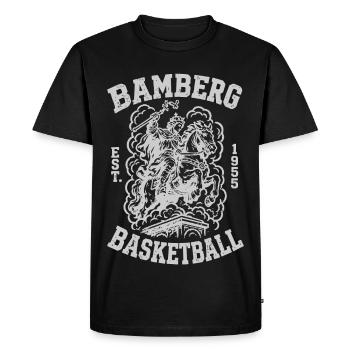 Bamberg Basket-ball fondé en 1955 Vintage Design - T-shirt Premium bio Homme - noir - Devant - Nico (187cm)