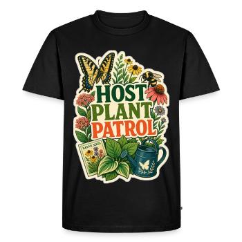 HOST PLANT PATROL Plants - Men's Premium Organic T-Shirt - black - Front - Nico (187cm)