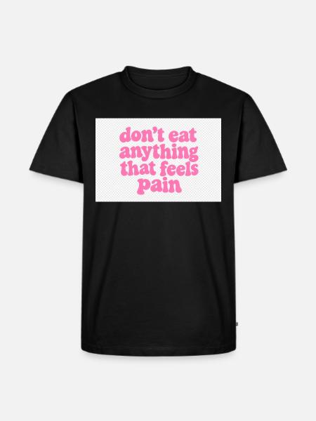 Werde vegan und rette die Tiere - Männer Premium Bio T-Shirt - Schwarz