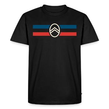 Citroën Logo Stripes - Men's Premium Organic T-Shirt - black - Front - Nico (187cm)