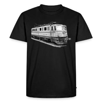 Lokomotive_Schweiz - T-shirt Premium bio Homme - noir - Devant - Nico (187cm)