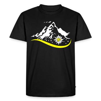 Alpen Edelweiss Edelweiss Costume for Dirndl - Men's Premium Organic T-Shirt - black - Front - Nico (187cm)