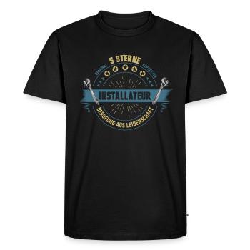 Installer artisan gift birthday funny - Men's Premium Organic T-Shirt - black - Front - Nico (187cm)