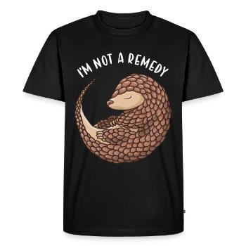 I'm Not A Remedy Pangolin - Men's Premium Organic T-Shirt - black - Front - Nico (187cm)