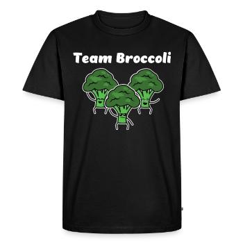 Team broccoli - Men's Premium Organic T-Shirt - black - Front - Nico (187cm)