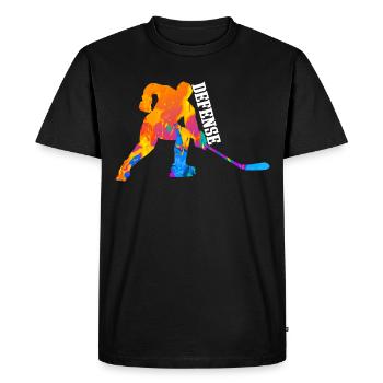 Ice Hockey Hockey Player Defense Gift - Men's Premium Organic T-Shirt - black - Front - Nico (187cm)