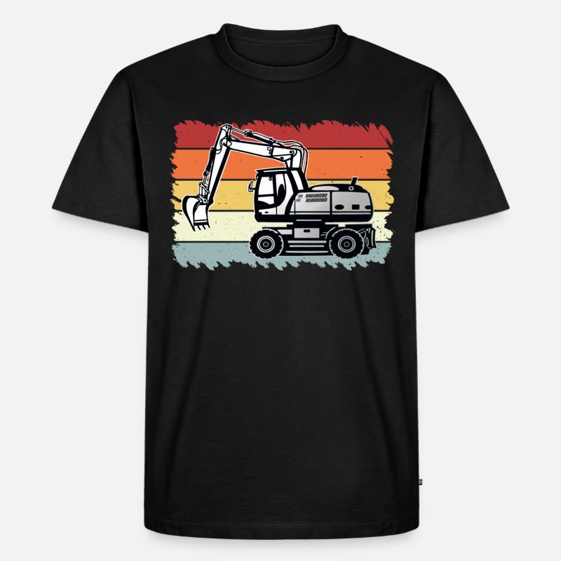 Bagger - Männer Premium Bio T-Shirt - Schwarz