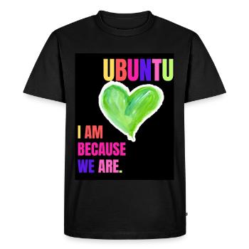 Ubuntu - Men's Premium Organic T-Shirt - black - Front - Nico (187cm)