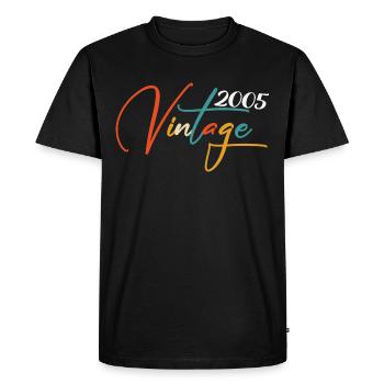 2005 vintage vintage cadeau d’anniversaire rétro - T-shirt Premium bio Homme - noir - Devant - Nico (187cm)