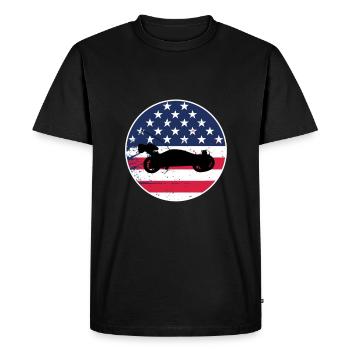 RC Buggy Racer model cars hobby USA Flag USA - Men's Premium Organic T-Shirt - black - Front - Nico (187cm)