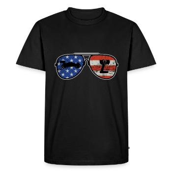 RC Buggy American Flag Lunettes de soleil Modèle de voiture - T-shirt Premium bio Homme - noir - Devant - Nico (187cm)
