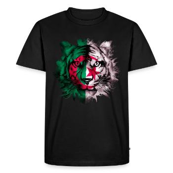 Algérie - T-shirt Premium bio Homme - noir - Devant - Nico (187cm)