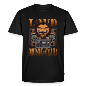 Loud Music Club - Men's Premium Organic T-Shirt - black - Front - Nico (187cm)