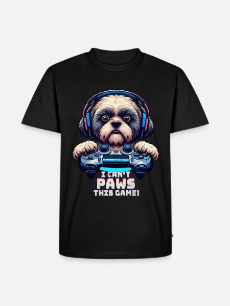 Game nerds, Shih Tzu doggy lovers - Men's Premium Organic T-Shirt - black
