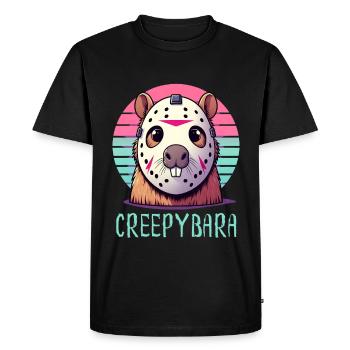 Capybara horror freak Fans de films d’horreur drôles - T-shirt Premium bio Homme - noir - Devant - Nico (187cm)
