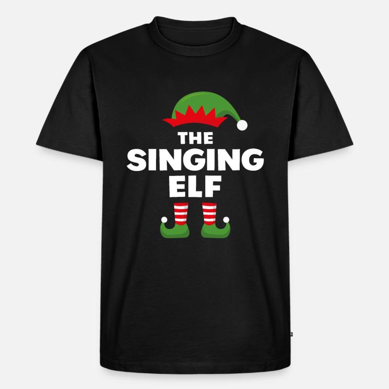 Die singende Elfe - Männer Premium Bio T-Shirt - Schwarz
