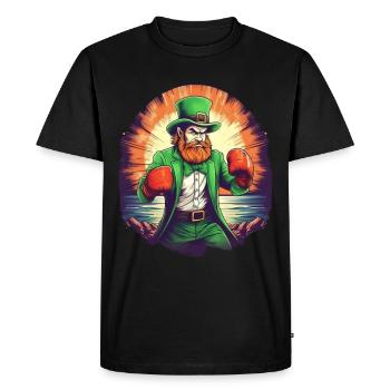 Boîtes de trèfles de la Saint-Patrick - T-shirt Premium bio Homme - noir - Devant - Nico (187cm)