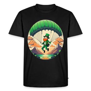Parapente Trèfle de la Saint-Patrick - T-shirt Premium bio Homme - noir - Devant - Nico (187cm)
