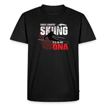 Ski - c'est dans mon ADN - T-shirt Premium bio Homme - noir - Devant - Nico (187cm)