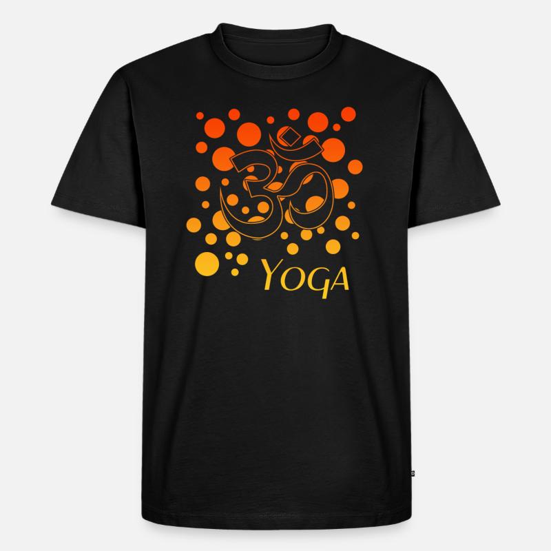 yoga - Männer Premium Bio T-Shirt - Schwarz