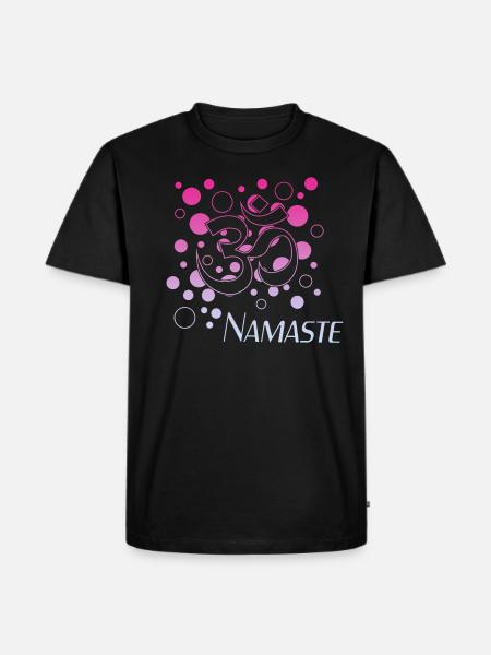 Namaste - Männer Premium Bio T-Shirt - Schwarz
