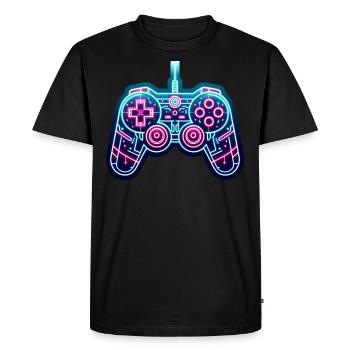 Gaming - Console - Controller on Video Games - Men's Premium Organic T-Shirt - black - Front - Nico (187cm)