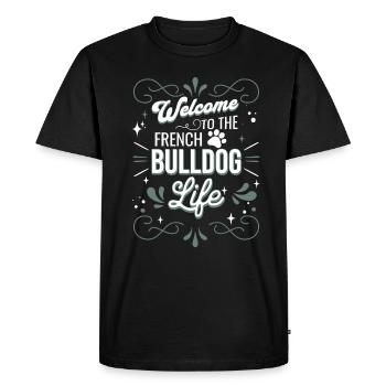 Bouledogue français - T-shirt Premium bio Homme - noir - Devant - Nico (187cm)