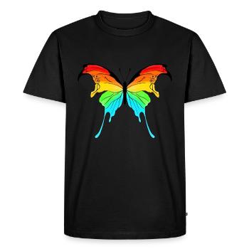 butterfly colorful - Men's Premium Organic T-Shirt - black - Front - Nico (187cm)
