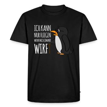 Je ne peux pas voler si tu ne me jettes pas - T-shirt Premium bio Homme - noir - Devant - Nico (187cm)