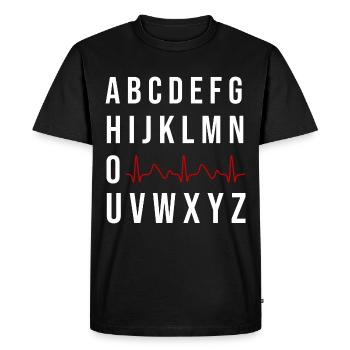 PQRST Nurse Quota for a Nurse - Men's Premium Organic T-Shirt - black - Front - Nico (187cm)