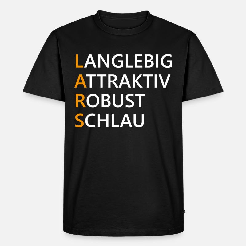 Lars Name Geschenk - Männer Premium Bio T-Shirt - Schwarz