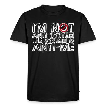 Anti-système Anti-Me Rebellious Statement Design - T-shirt Premium bio Homme - noir - Devant - Nico (187cm)
