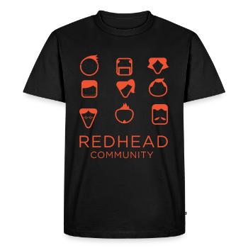 red hair community - T-shirt Premium bio Homme - noir - Devant - Nico (187cm)