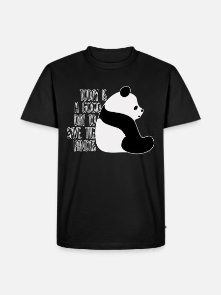 pandas - Men's Premium Organic T-Shirt - black