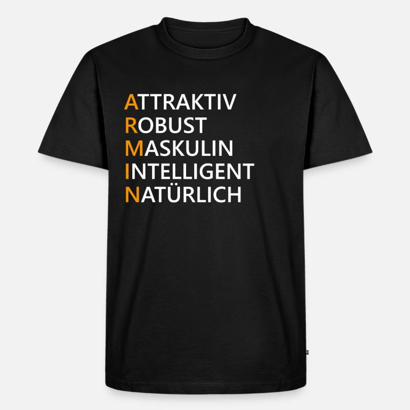 Armin Name Geschenk - Männer Premium Bio T-Shirt - Schwarz