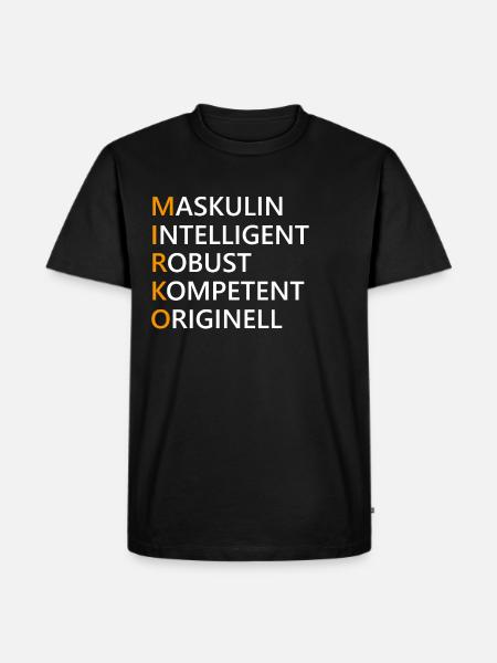 Mirko Name Geschenk - Männer Premium Bio T-Shirt - Schwarz