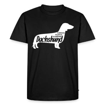 Cadeau de maître teckel - T-shirt Premium bio Homme - noir - Devant - Nico (187cm)