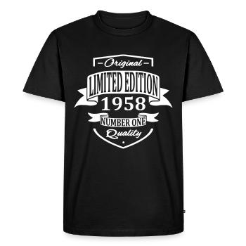 Limited Edition 1958 - T-shirt Premium bio Homme - noir - Devant - Nico (187cm)