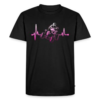Quad Bike Offroad Quad Quad Girl VTT - T-shirt Premium bio Homme - noir - Devant - Nico (187cm)