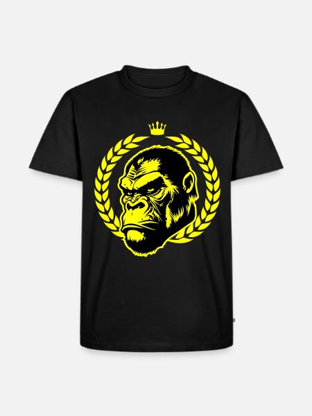 Gorilla Head - Men's Premium Organic T-Shirt - black