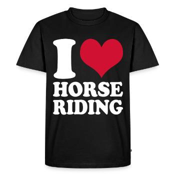 Horse Girl I Love Horse Riding Horses - Men's Premium Organic T-Shirt - black - Front - Nico (187cm)