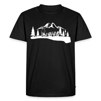 Musher de chiens de traîneau - T-shirt Premium bio Homme - noir - Devant - Nico (187cm)