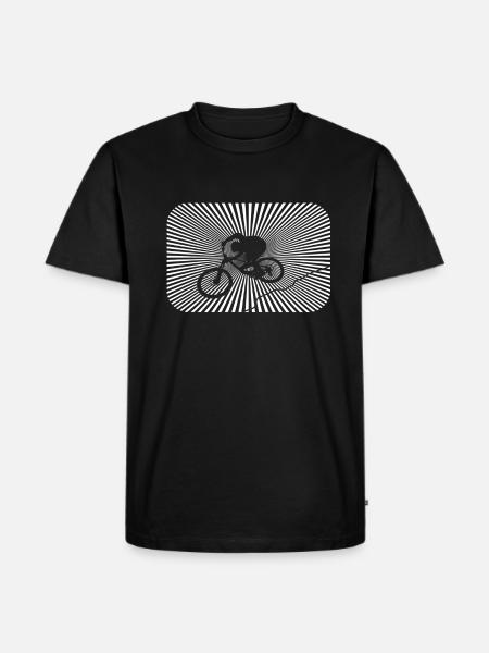 biken - Männer Premium Bio T-Shirt - Schwarz