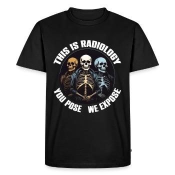 Conception de radiologie squelettes drôles radiologue disant - T-shirt Premium bio Homme - noir - Devant - Nico (187cm)