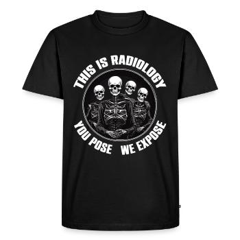 Conception de radiologie squelettes drôles radiologue disant - T-shirt Premium bio Homme - noir - Devant - Nico (187cm)