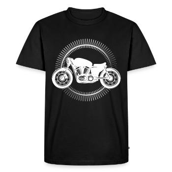 Motorcycle - motorbike / Freedom Rider - Men's Premium Organic T-Shirt - black - Front - Nico (187cm)