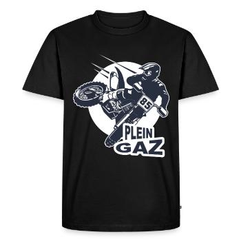 Motocross biker homme sport moto enduro - T-shirt Premium bio Homme - noir - Devant - Nico (187cm)